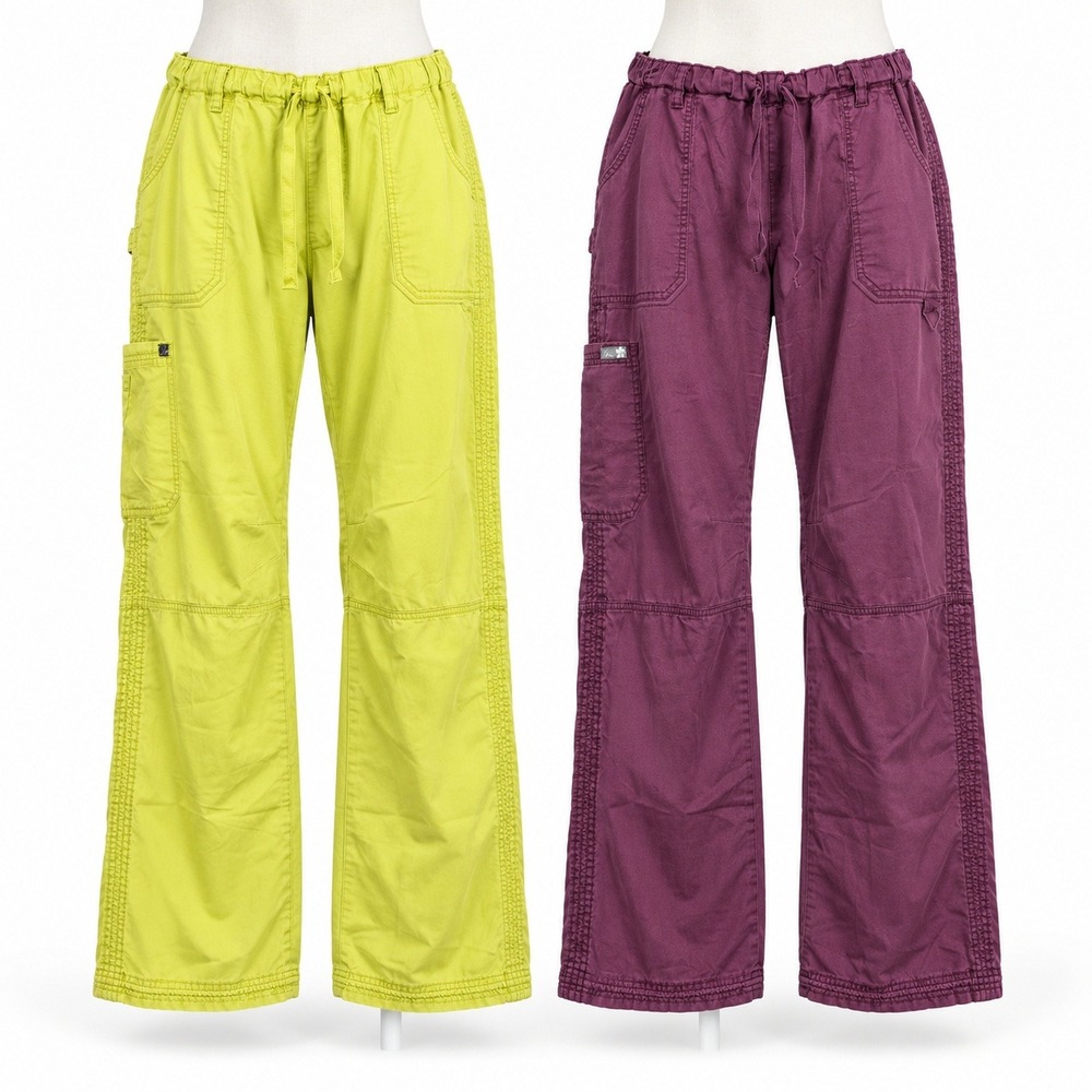 Lot of 2 Koi Kathy Peterson Cargo Pants Women XL Drawstring Cargo Scrub Workwear